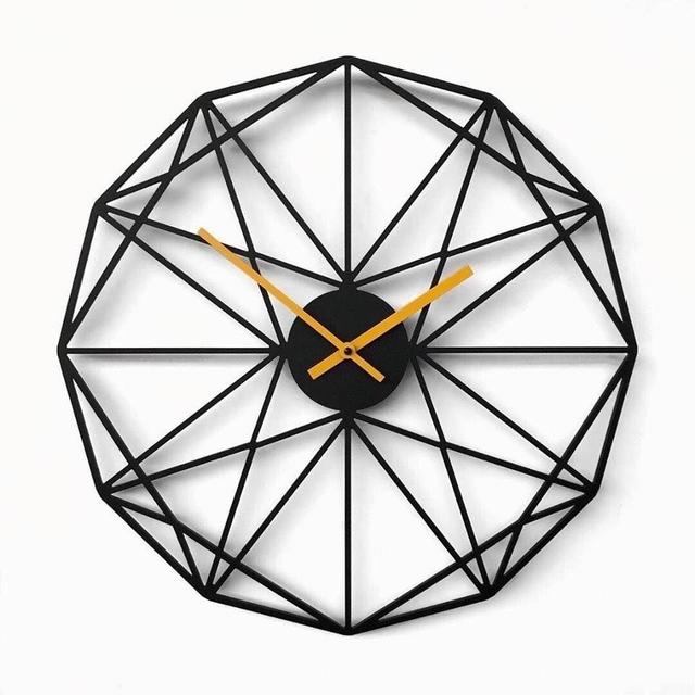 Макет Многоугольная настенная clock-подставка для лазерной резки вектор