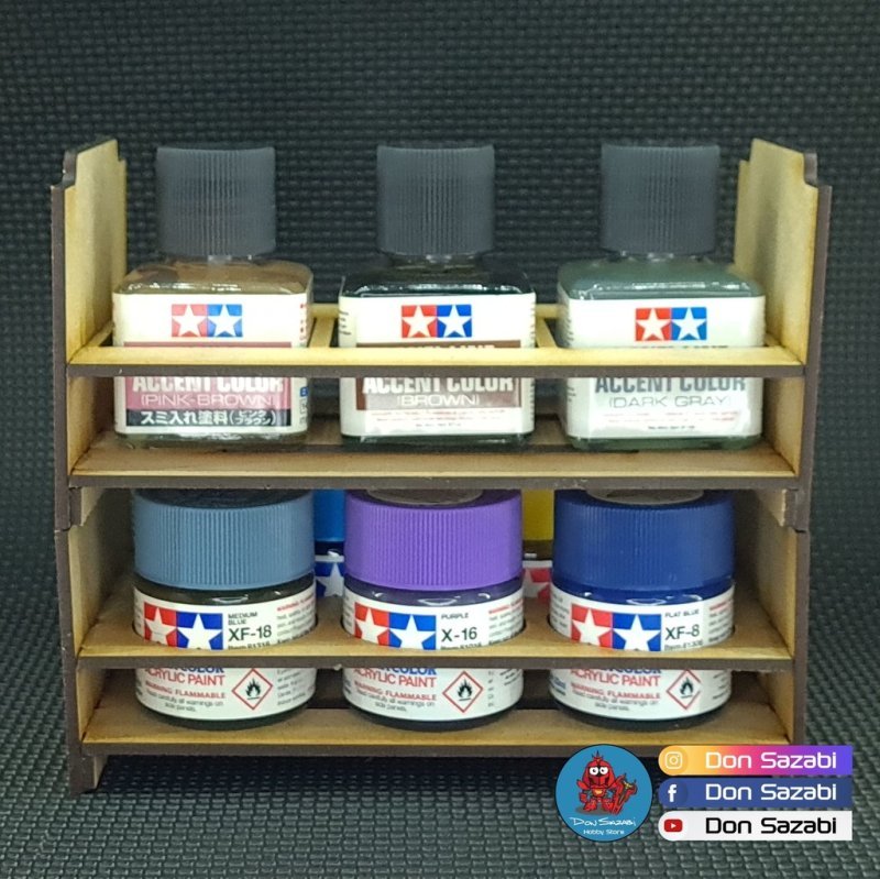 Макет Многоярусные стойки для красок Tamiya макет для лазерной резки SVG-файл
