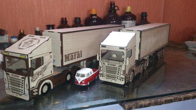 Макет Модель грузовика Scania для лазерной резки деревянная игрушка — изображение 2