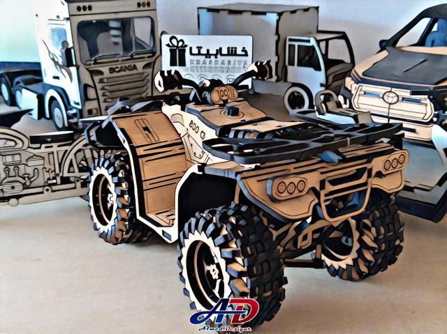 Макет Модель квадроцикла ATV для лазерной резки по дереву