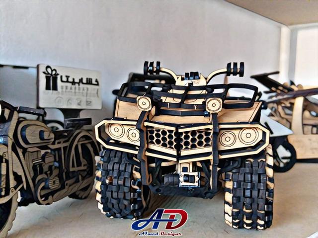 Макет Модель квадроцикла ATV для лазерной резки по дереву — изображение 4