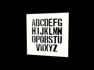 Интересный макет Моноширинный шрифтовой шаблон для лазерной резки файл dxf