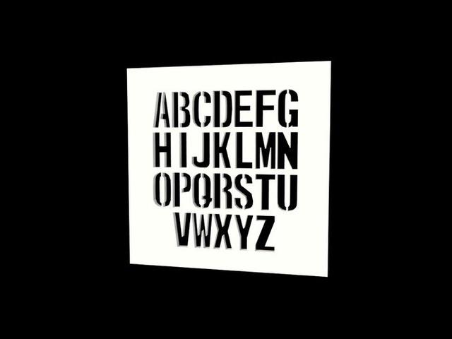 Макет Моноширинный шрифтовой шаблон для лазерной резки файл dxf
