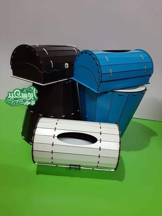 Интересный макет Набор макетов для лазерной резки коробка для салфеток и корзина для мусора