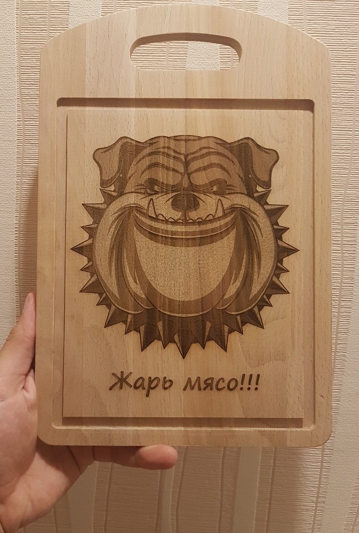 Макет Наклейка с изображением злой собаки для лазерной гравировки векторный файл