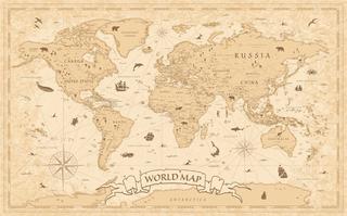 Интересный макет Настенная декоративная карта мира для лазерной резки