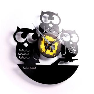 Интересный макет Настенные часы в стиле диско для лазерной резки файл dxf