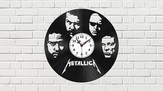 Интересный макет Настенные часы в стиле Metallica для лазерной резки макет для станка