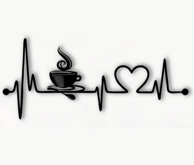 Макет Настенный декор Пульс жизни в виде сердца для лазерной резки