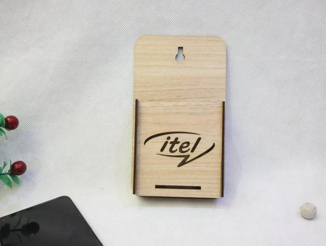 Макет Настенный мобильный держатель с логотипом itel для лазерной резки — изображение 7