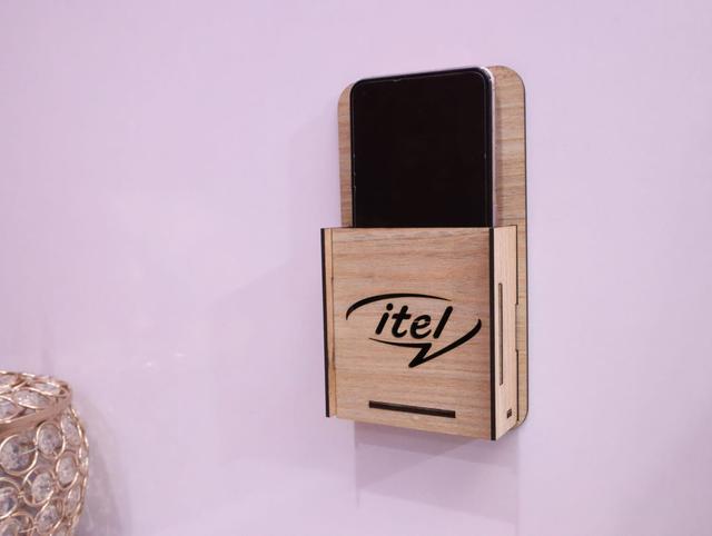 Макет Настенный мобильный держатель с логотипом itel для лазерной резки — изображение 8