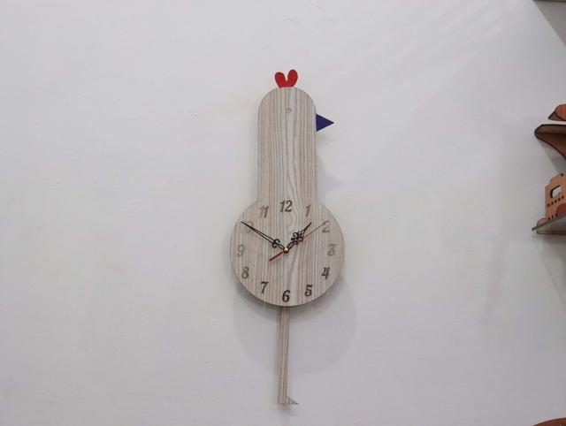 Макет Настенный часы в виде уточки макет для лазерной резки — изображение 2