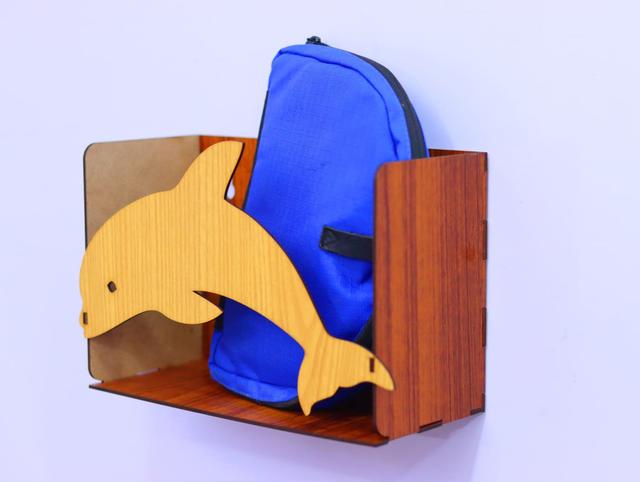 Макет Настенный shelf в виде дельфина макет для лазерной резки — изображение 8