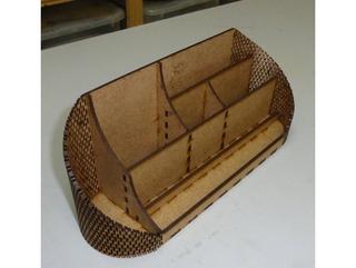 Интересный макет Настольная подставка-органайзер макет для станка DXF-файл