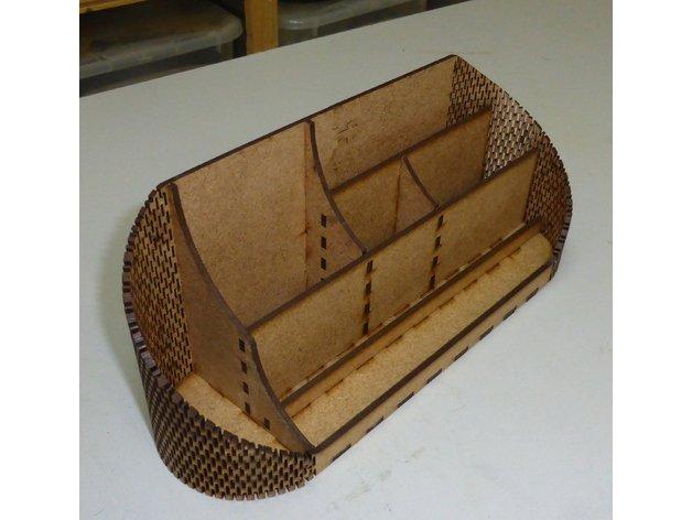 Макет Настольная подставка-органайзер макет для станка DXF-файл
