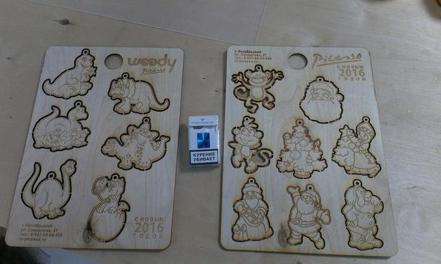 Макет Новогодние игрушки для лазерной резки