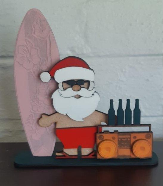 Макет Новогодний декор в виде Санта-Клауса для лазерной резки