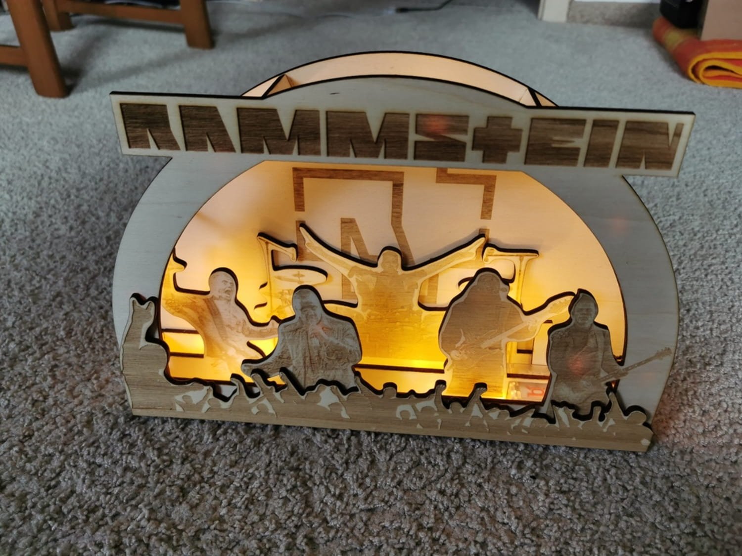 Макет Новогодний декор в стиле Rammstein макет для лазерной резки