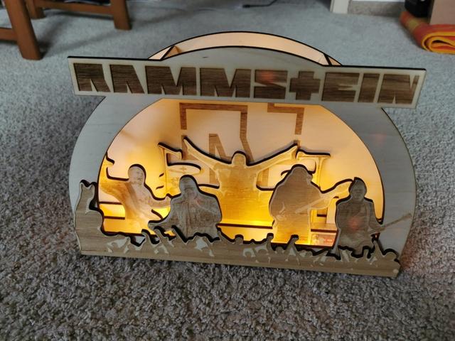 Макет Новогодний декор в стиле Rammstein макет для лазерной резки — изображение 5