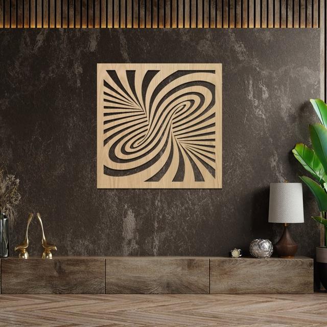 Макет Оптическая иллюзия для современного декора стен макет для лазерной резки — изображение 1