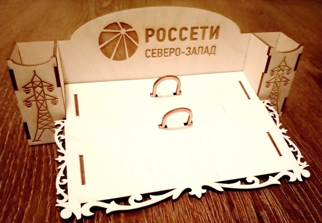 Макет Основа настольного календаря с держателем для ручек для лазерной резки