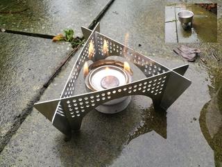 Интересный макет Основание и ветрозащита для подставки под печь для лазерной резки файл в формате dxf