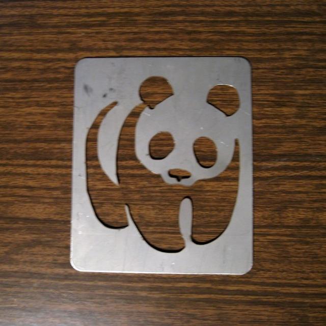 Макет Панда WWF макет для лазерной резки