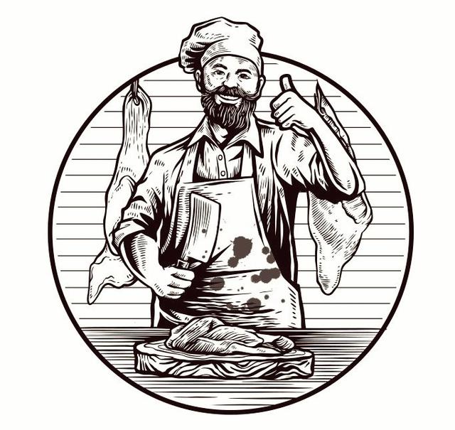 Макет Плакат для мясной лавки макет для лазерной резки