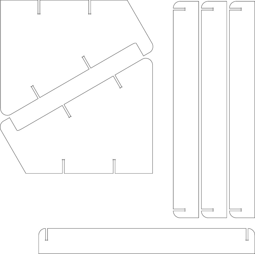 Макет Подставка для ноутбука MacBook Air из картона для лазерной резки файл SVG