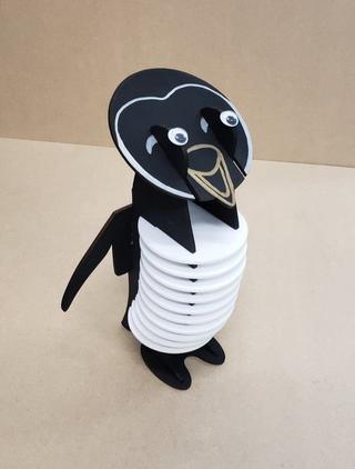 Интересный макет Подставки для кружек в виде милых penguin для лазерной резки 3 мм