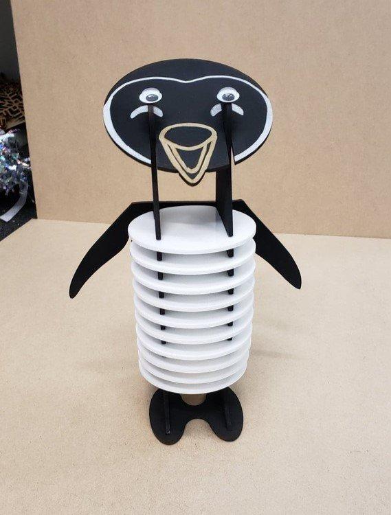 Макет Подставки для кружек в виде милых penguin для лазерной резки 3 мм — изображение 2