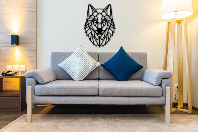 Макет Полигональный декор для стены в виде волка для лазерной резки 3D-скульптура файл DXF — изображение 2