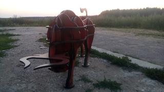 Интересный макет Полка в форме быка для лазерной резки