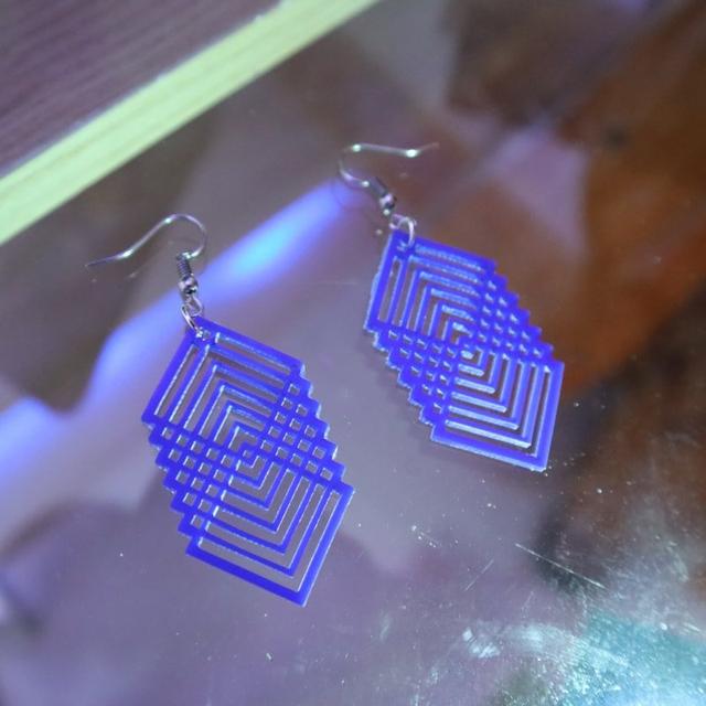 Макет Простой геометрический макет для лазерной резки серёг формат dxf