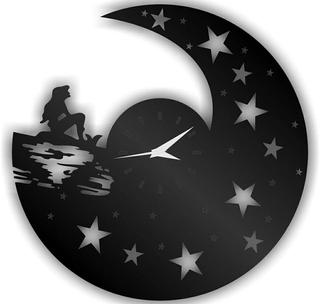 Интересный макет Русалка на луне Чертёж для резки формат cdr