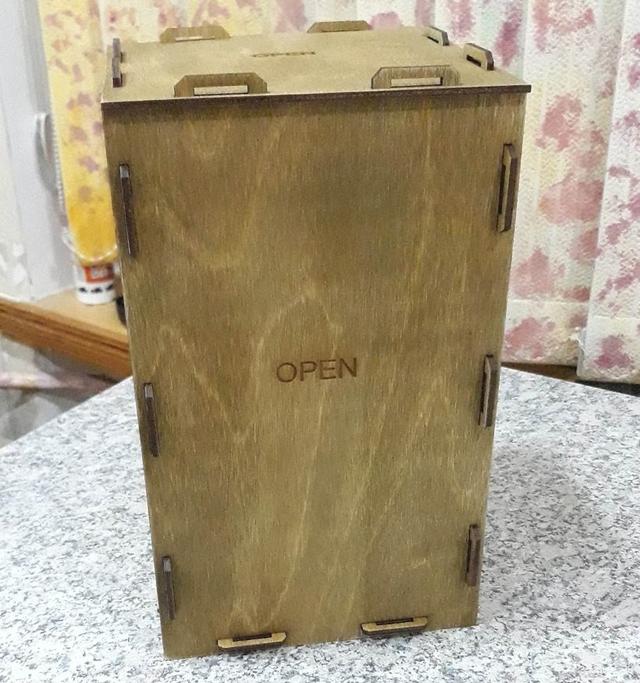 Макет Складная деревянная коробка для лазерной резки чертёж для станка