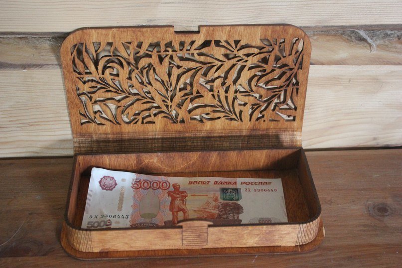 Макет Скруглённая коробочка чертёж для станка DXF-файл