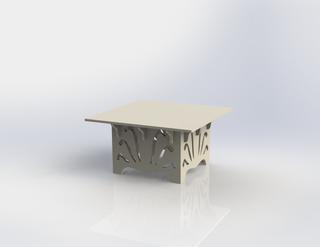 Интересный макет Стильный макет стола в формате dxf для лазерной резки