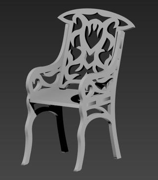 Интересный макет Стул чертёж для станка формат dxf