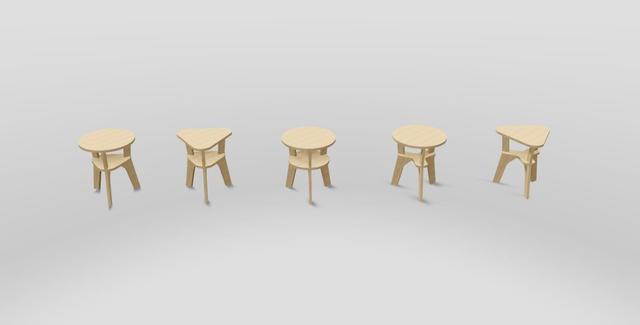 Макет Табурет t2 Чертеж для станка dxf файл