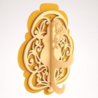 Интересный макет Уникальный макет настенной вешалки для станка формат dxf