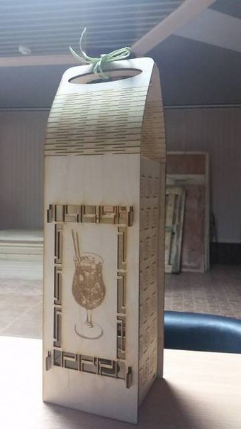 Макет Фанерный макет деревянной упаковки для лазерной резки