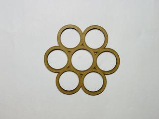 Интересный макет Цветок для хакамора макет для лазерной резки