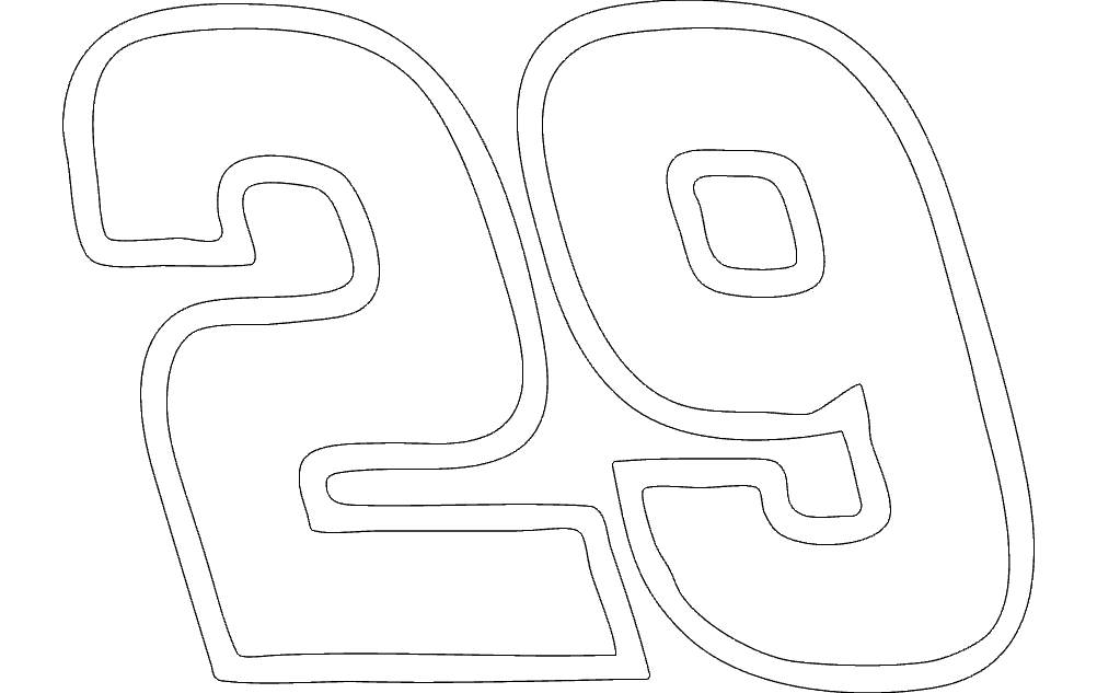 Макет Цифры макет для станка 29 dxf файл