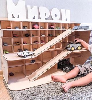 Интересный макет Чертеж гаража для парковки для лазерной резки
