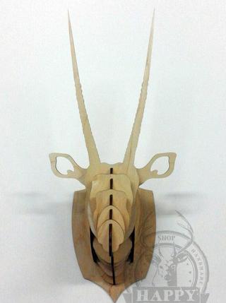 Интересный макет Чертеж головы животного для trophy в технике лазерной резки