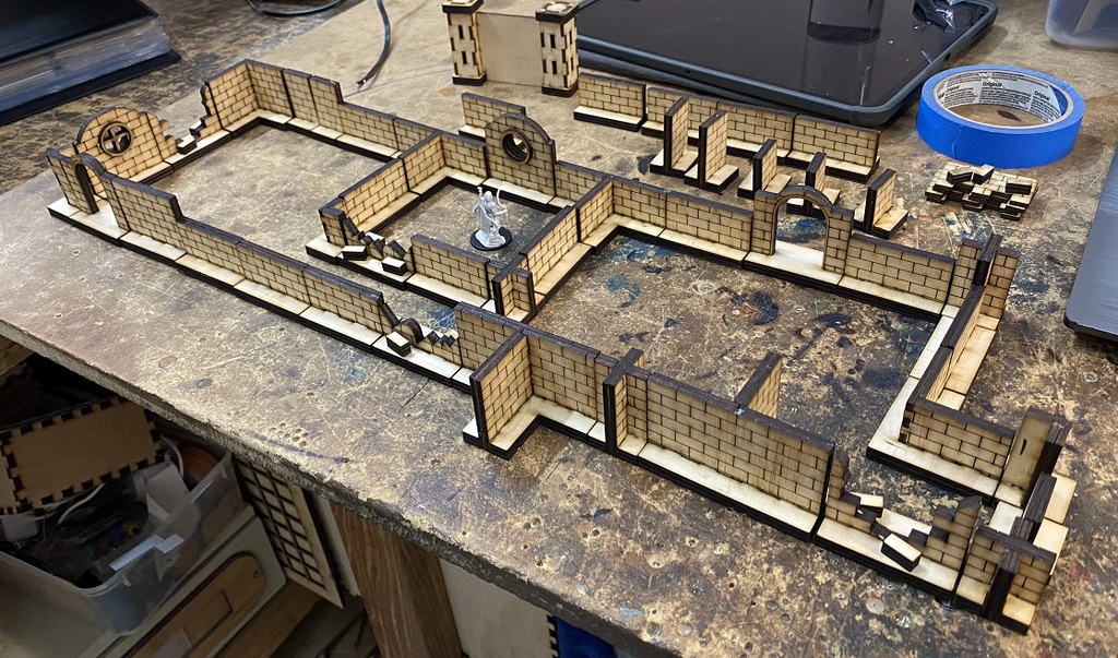 Макет Чертеж деталей для dungeon в стиле DD для лазерной резки файл SVG