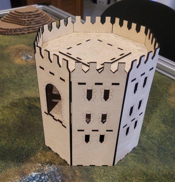 Макет Чертеж для ЧПУ башня замка для настольной игры в стиле RPG или варгейминга