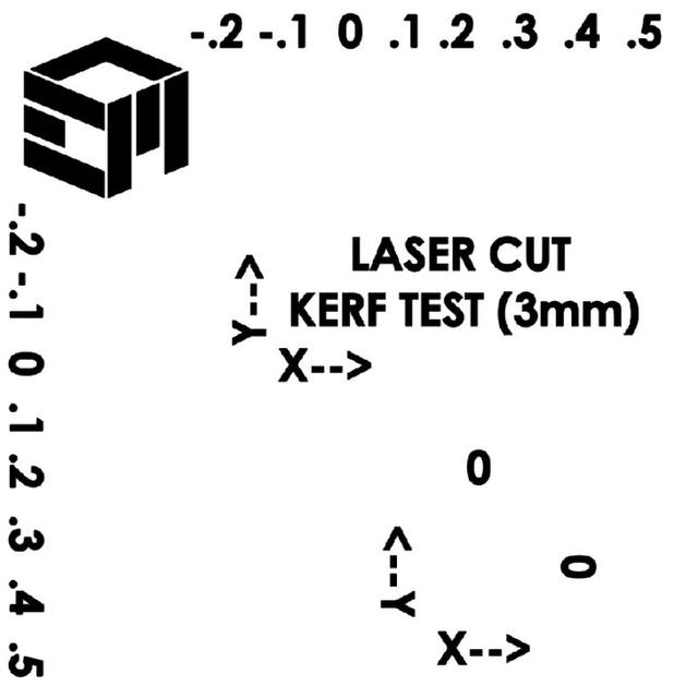 Макет Чертеж для ЧПУ проверка зазора для прорези и выступов 3 мм для лазерной резки