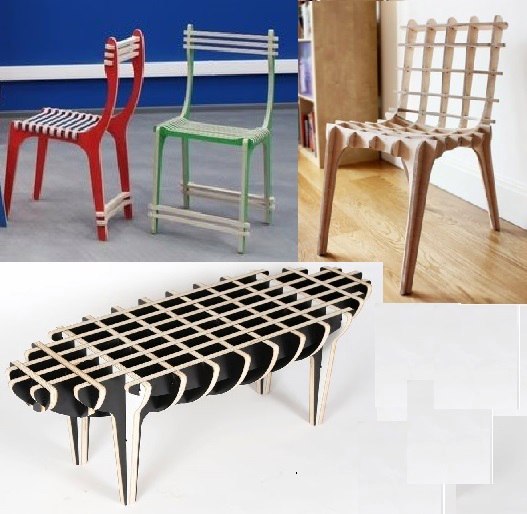 Макет Чертеж для изготовления стула Fabchair 18mm для станка с ЧПУ